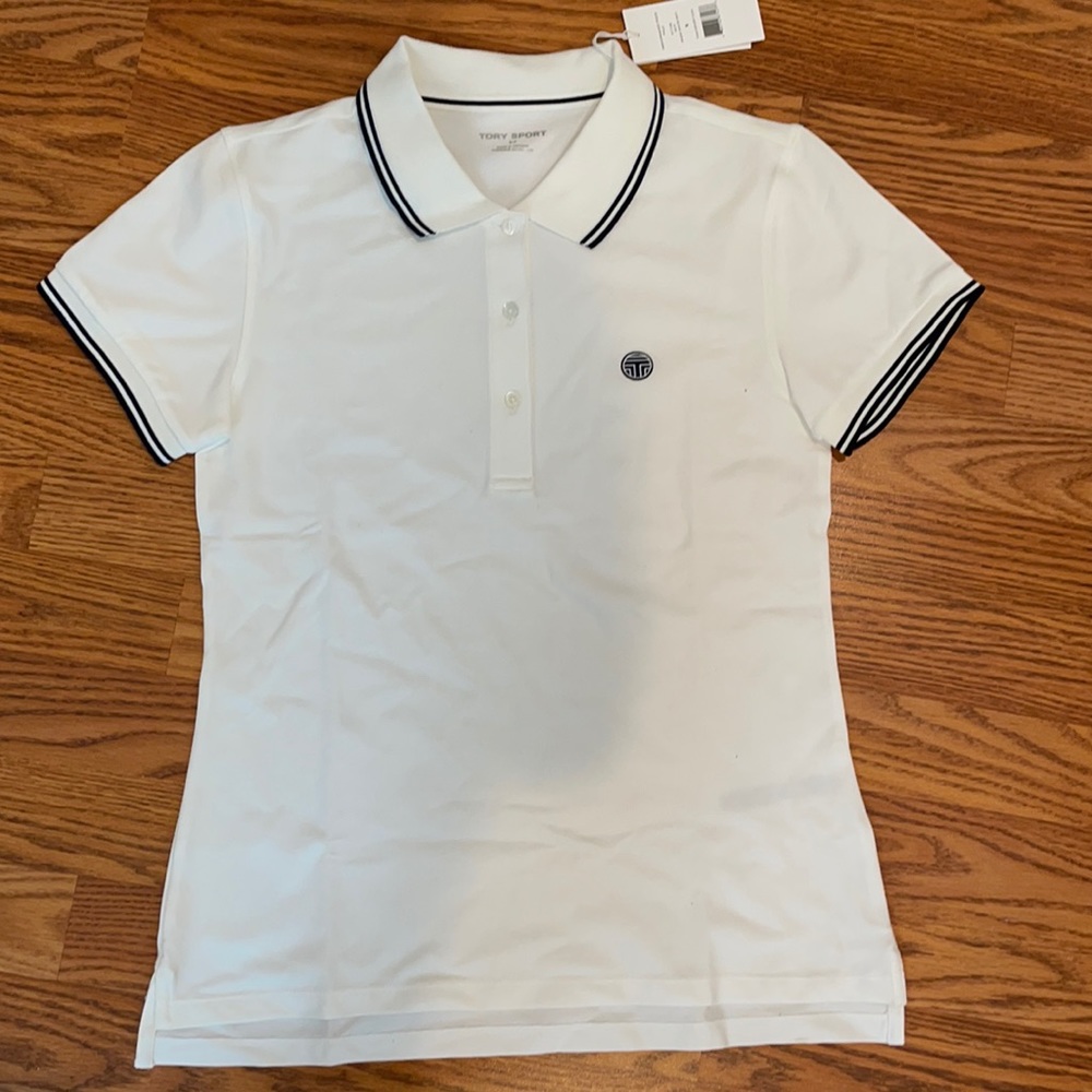 White TORY BURCH SPORT TENNIS SHIRT